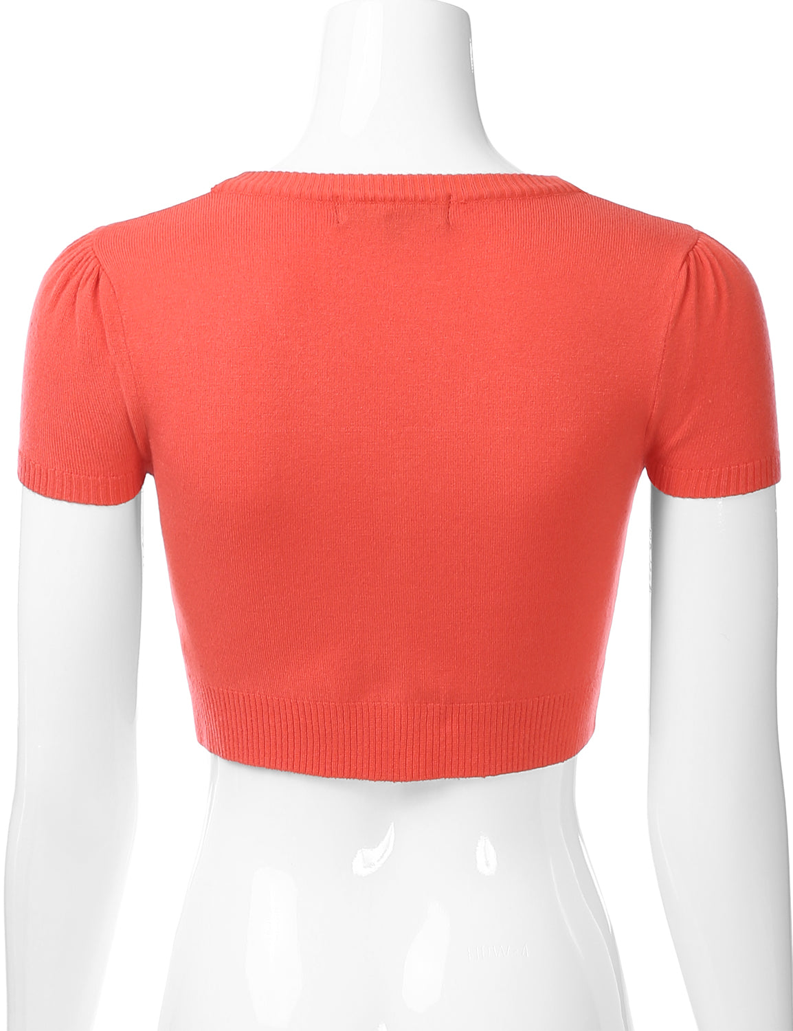 Women's Fitted V-Neck Bolero Shrug Cropped Short Sleeve Cardigan Sweater (S-3X)