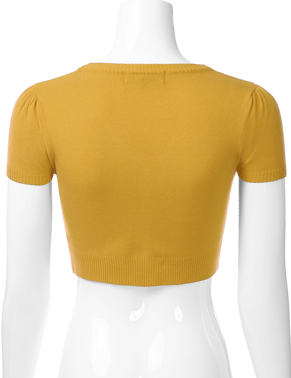 Women's Fitted V-Neck Bolero Shrug Cropped Short Sleeve Cardigan Sweater (S-3X)