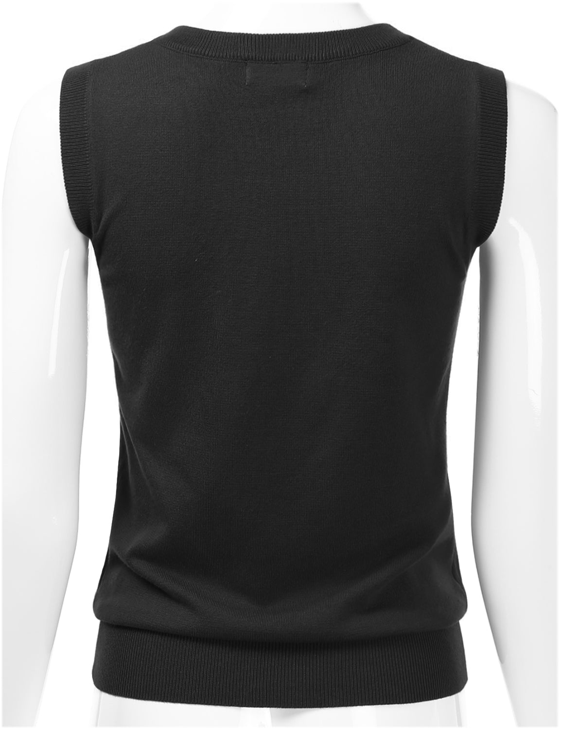 Women's V-Neck Sleeveless Stretch Pullover Premium Sweater Vest Top (S-3X)