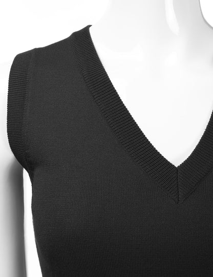 Women's V-Neck Sleeveless Stretch Pullover Premium Sweater Vest Top (S-3X)