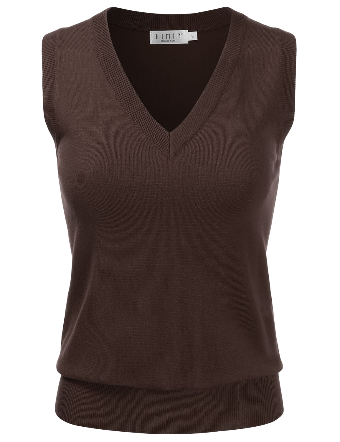 Women's V-Neck Sleeveless Stretch Pullover Premium Sweater Vest Top (S-3X)