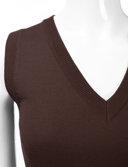 Women's V-Neck Sleeveless Stretch Pullover Premium Sweater Vest Top (S-3X)