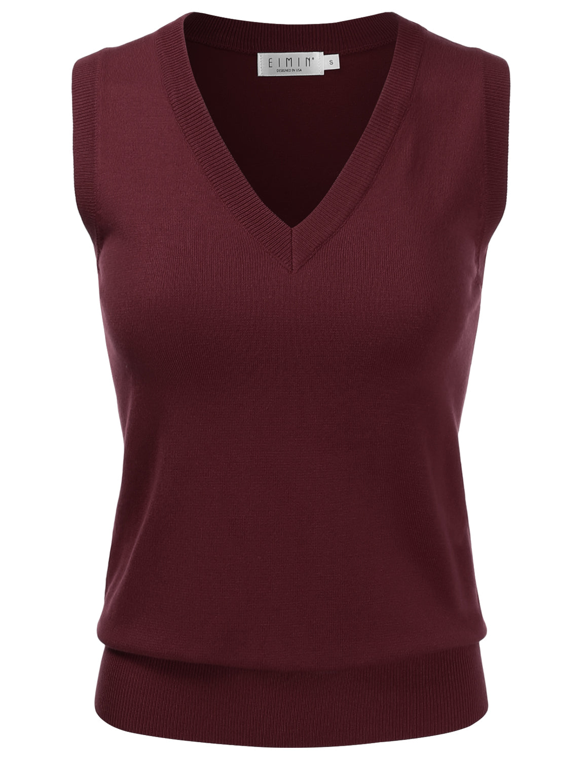 Women's V-Neck Sleeveless Stretch Pullover Premium Sweater Vest Top (S-3X)