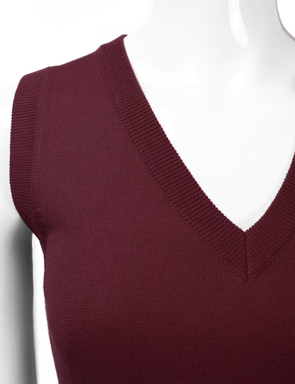 Women's V-Neck Sleeveless Stretch Pullover Premium Sweater Vest Top (S-3X)