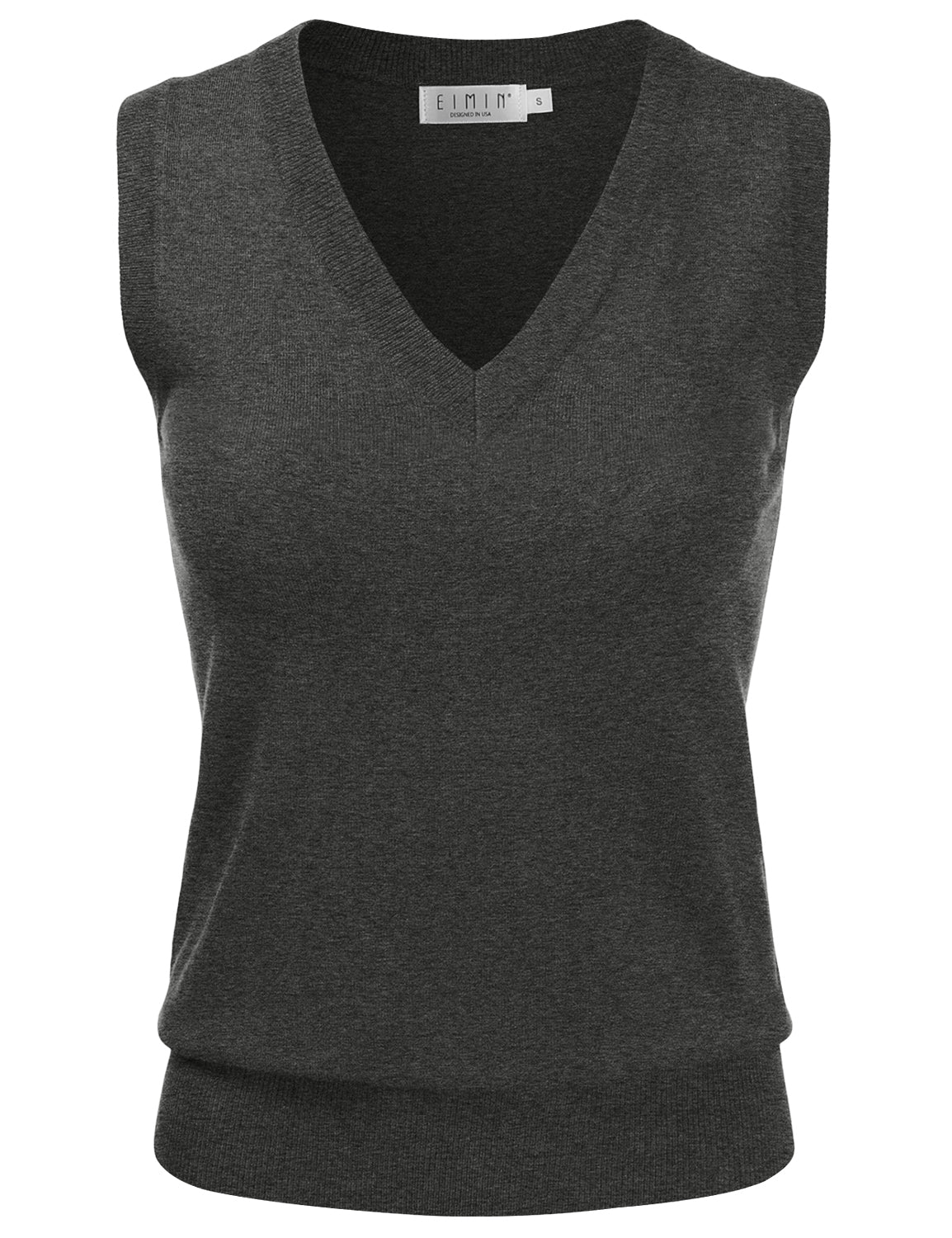 Women's V-Neck Sleeveless Stretch Pullover Premium Sweater Vest Top (S-3X)