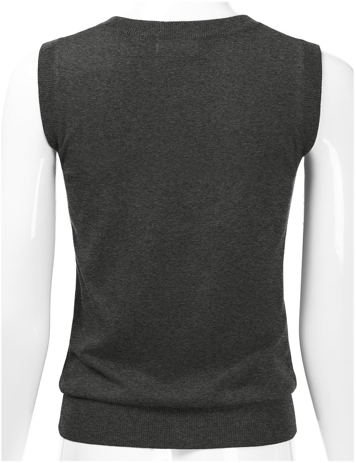 Women's V-Neck Sleeveless Stretch Pullover Premium Sweater Vest Top (S-3X)