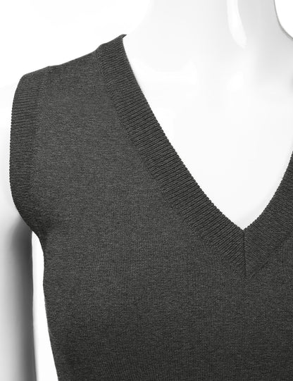 Women's V-Neck Sleeveless Stretch Pullover Premium Sweater Vest Top (S-3X)
