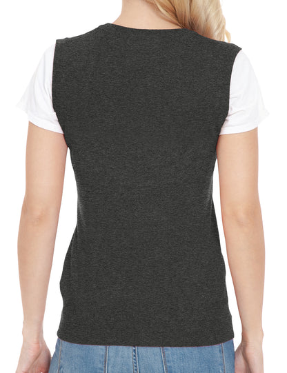 Women's V-Neck Sleeveless Stretch Pullover Premium Sweater Vest Top (S-3X)