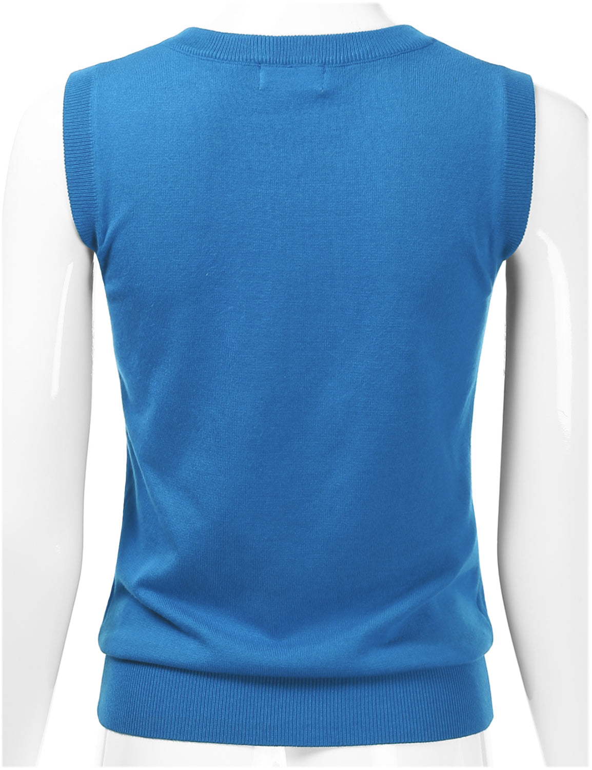 Women's V-Neck Sleeveless Stretch Pullover Premium Sweater Vest Top (S-3X)