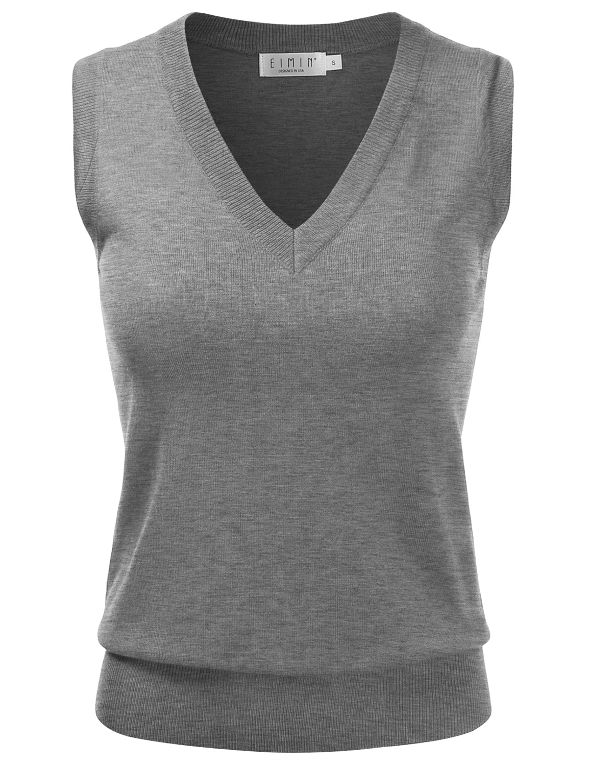 Women's V-Neck Sleeveless Stretch Pullover Premium Sweater Vest Top (S-3X)