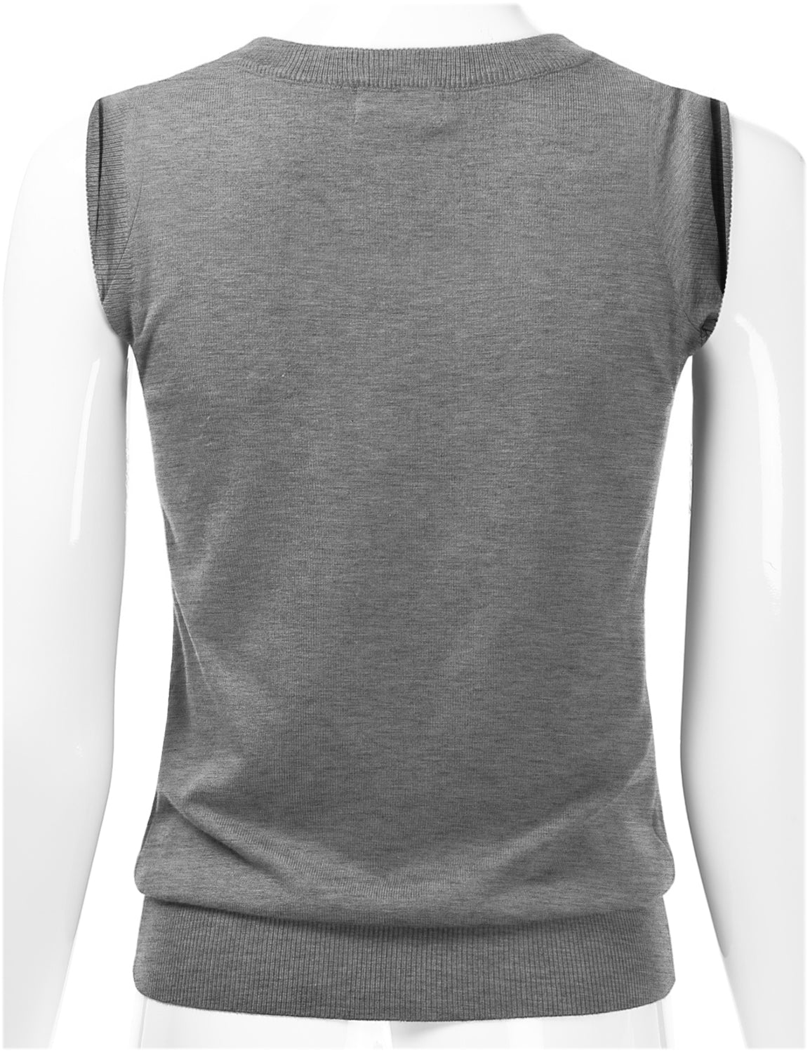 Women's V-Neck Sleeveless Stretch Pullover Premium Sweater Vest Top (S-3X)