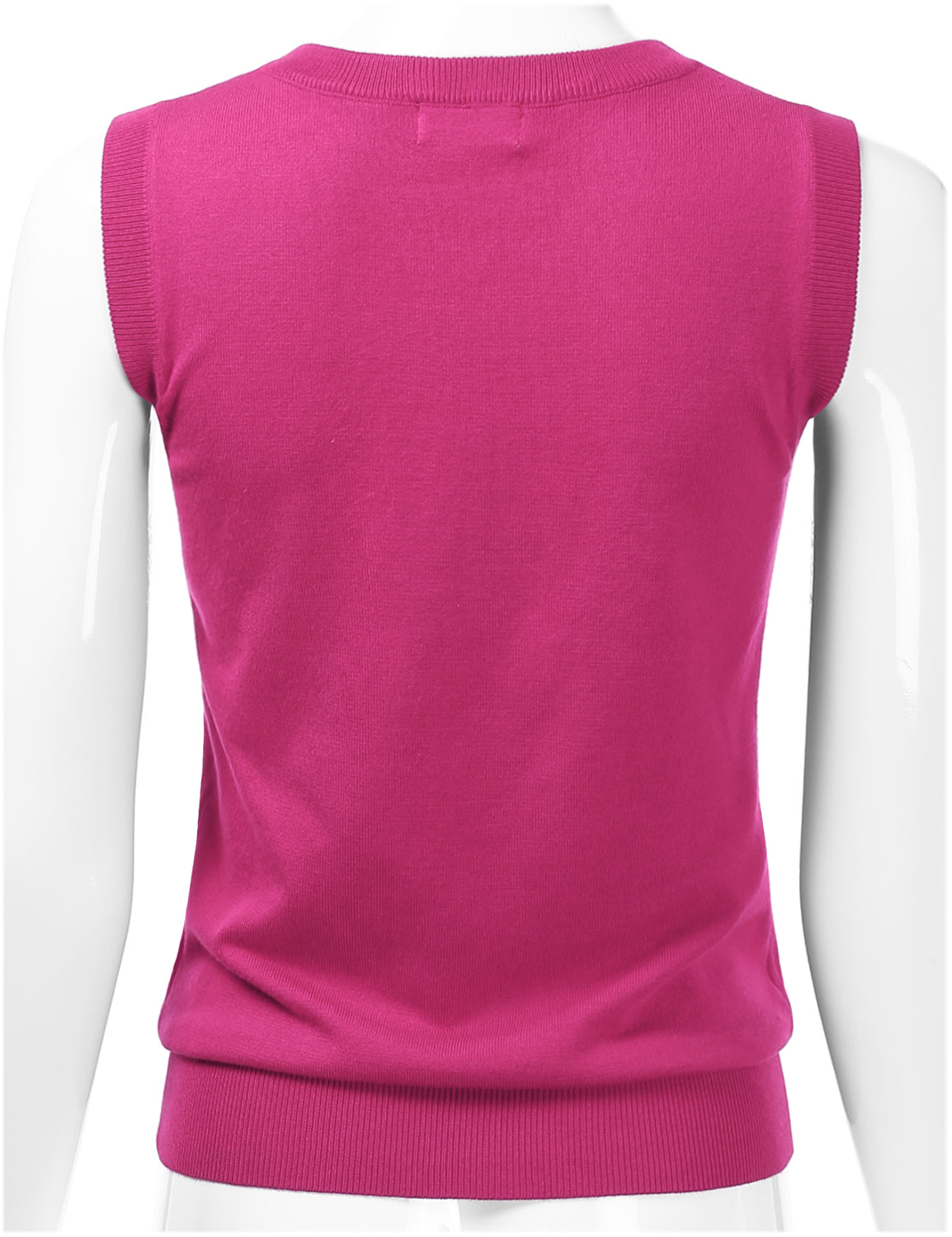 Women's V-Neck Sleeveless Stretch Pullover Premium Sweater Vest Top (S-3X)