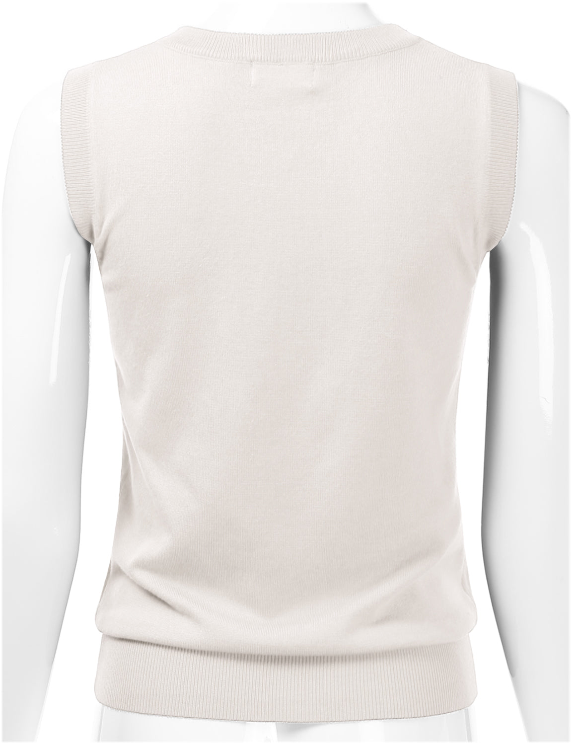 Women's V-Neck Sleeveless Stretch Pullover Premium Sweater Vest Top (S-3X)