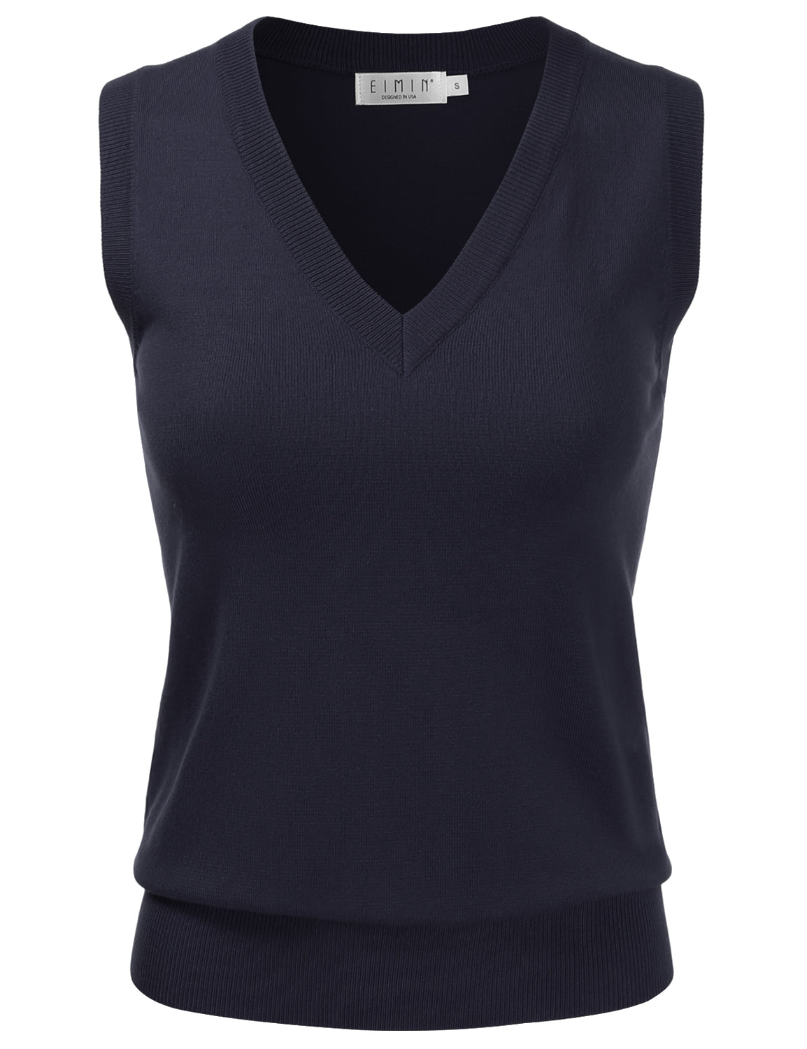 Women's V-Neck Sleeveless Stretch Pullover Premium Sweater Vest Top (S-3X)