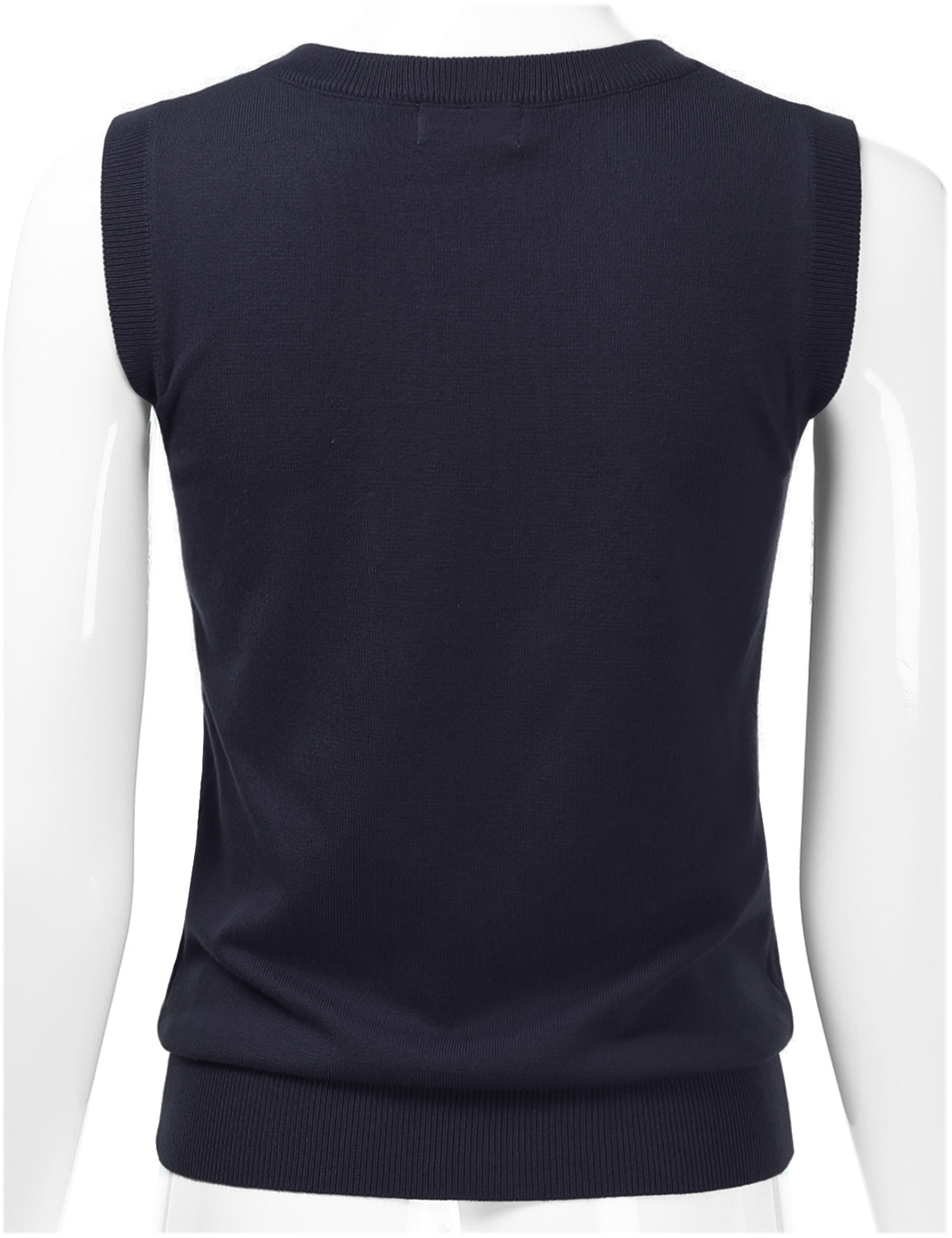 Women's V-Neck Sleeveless Stretch Pullover Premium Sweater Vest Top (S-3X)
