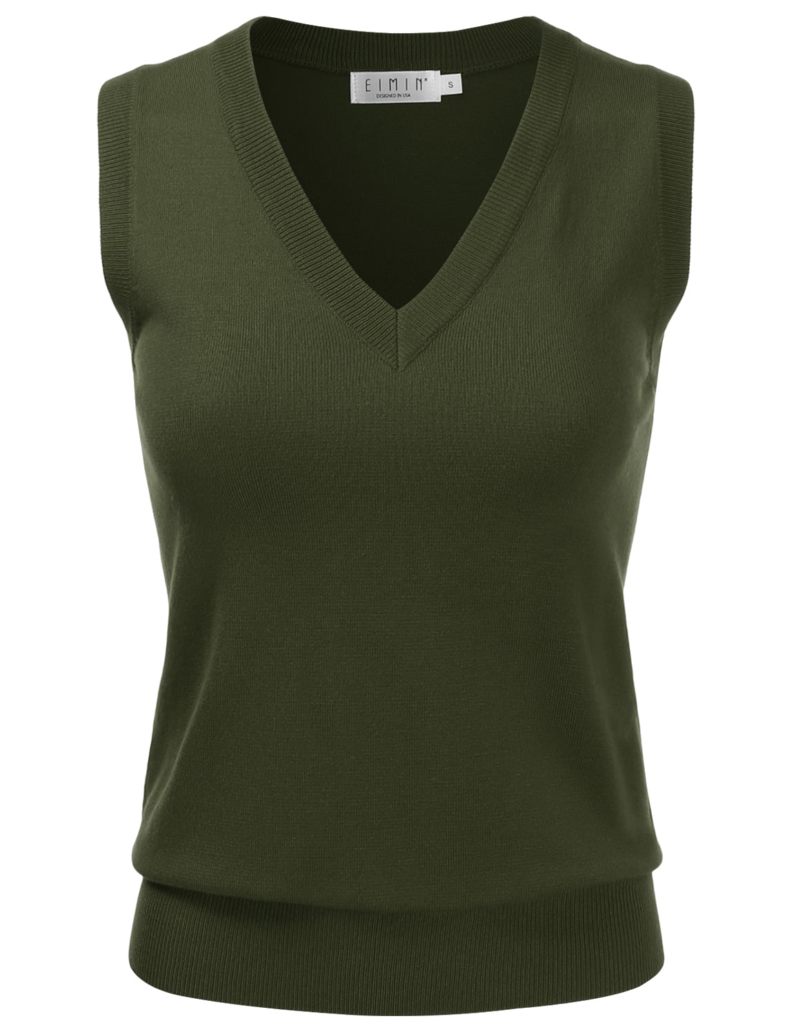 Women's V-Neck Sleeveless Stretch Pullover Premium Sweater Vest Top (S-3X)