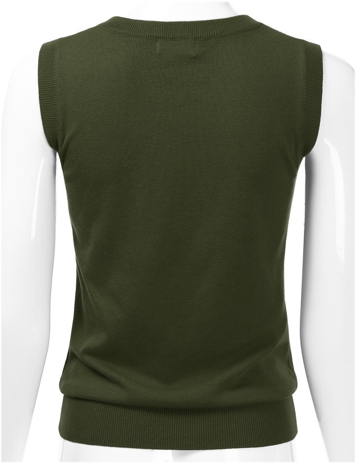 Women's V-Neck Sleeveless Stretch Pullover Premium Sweater Vest Top (S-3X)