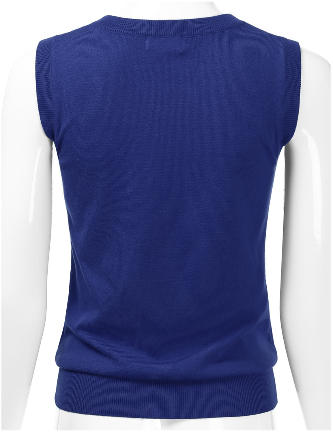 Women's V-Neck Sleeveless Stretch Pullover Premium Sweater Vest Top (S-3X)