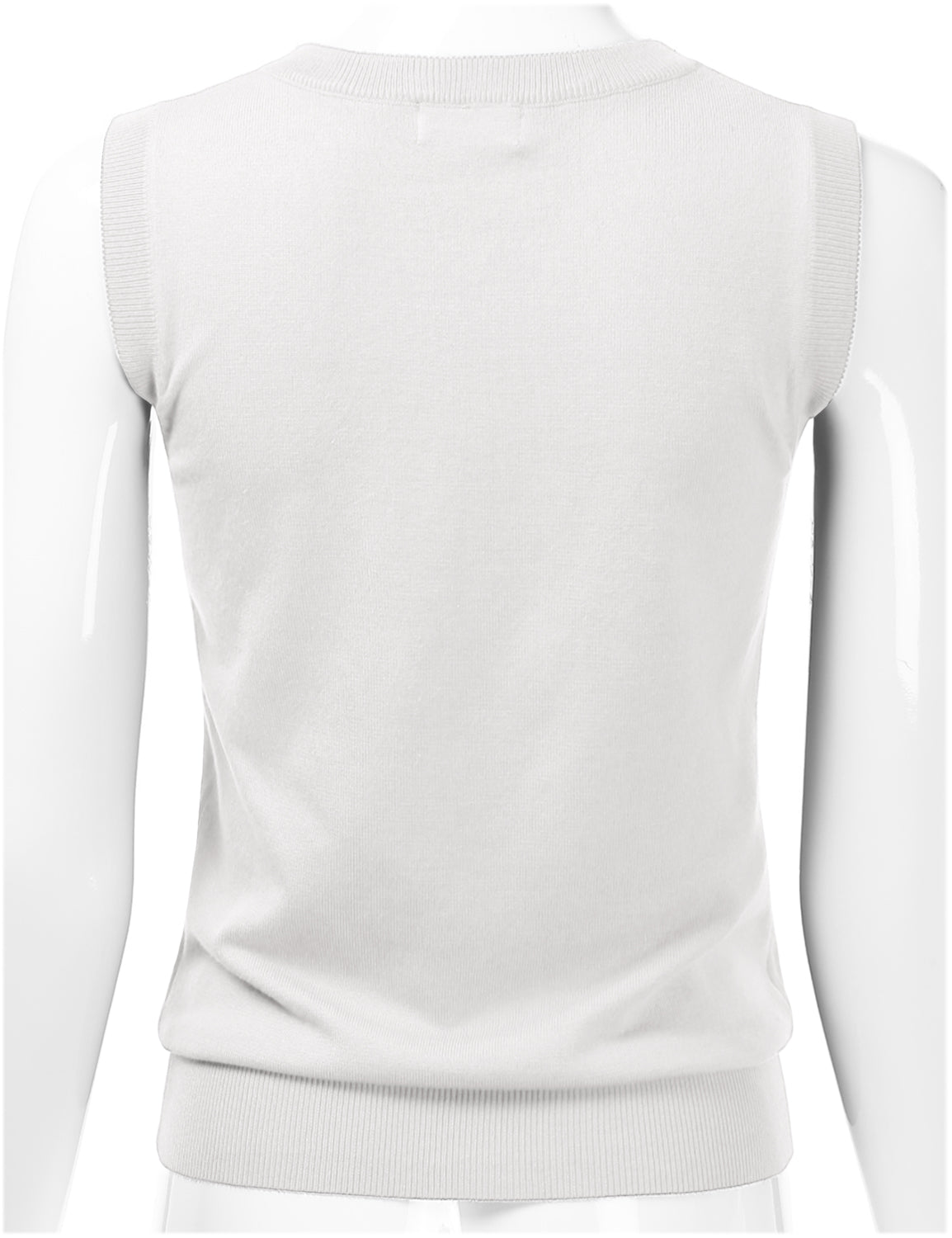 Women's V-Neck Sleeveless Stretch Pullover Premium Sweater Vest Top (S-3X)
