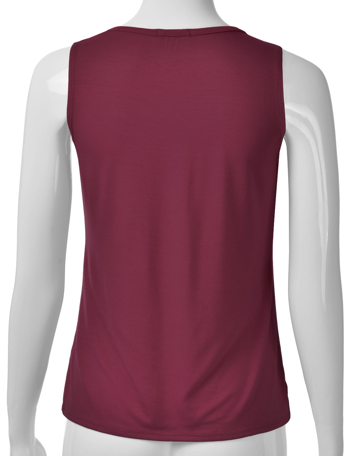 Women's Pleated Scoop Neck Sleeveless Stretch Basic Soft Tank Top (S-3X)