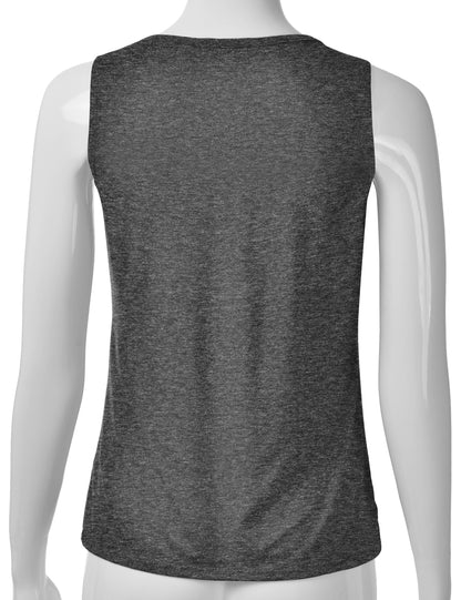 Women's Pleated Scoop Neck Sleeveless Stretch Basic Soft Tank Top (S-3X)