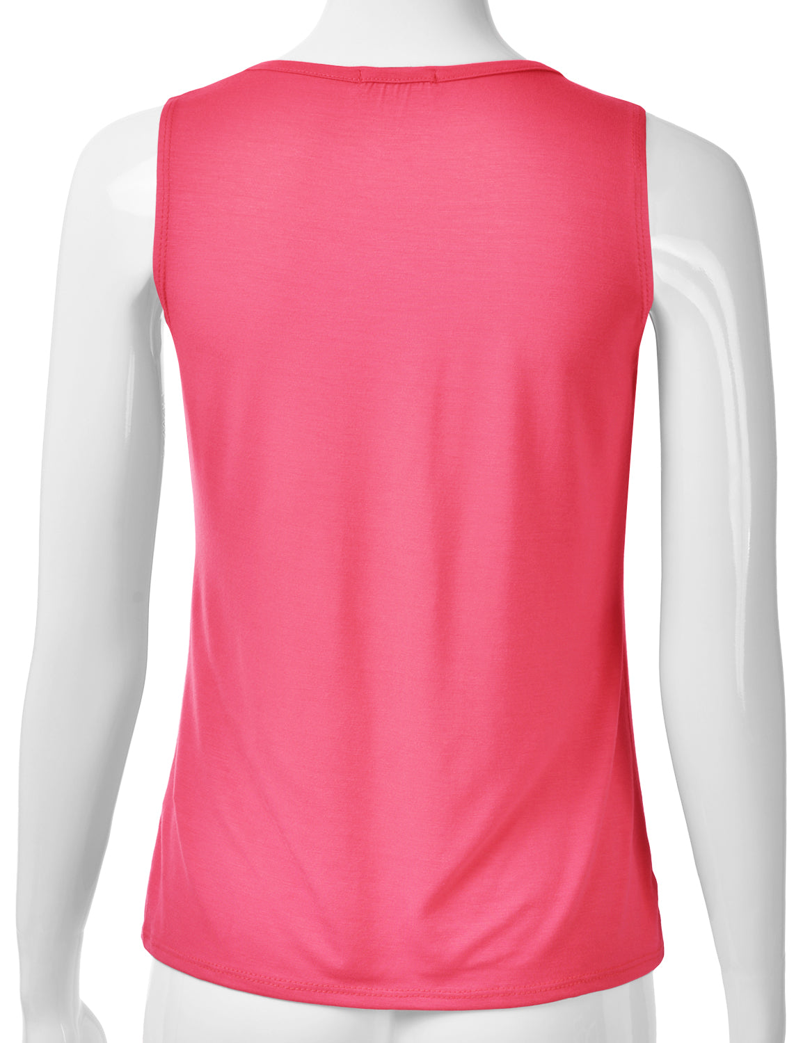 Women's Pleated Scoop Neck Sleeveless Stretch Basic Soft Tank Top (S-3X)