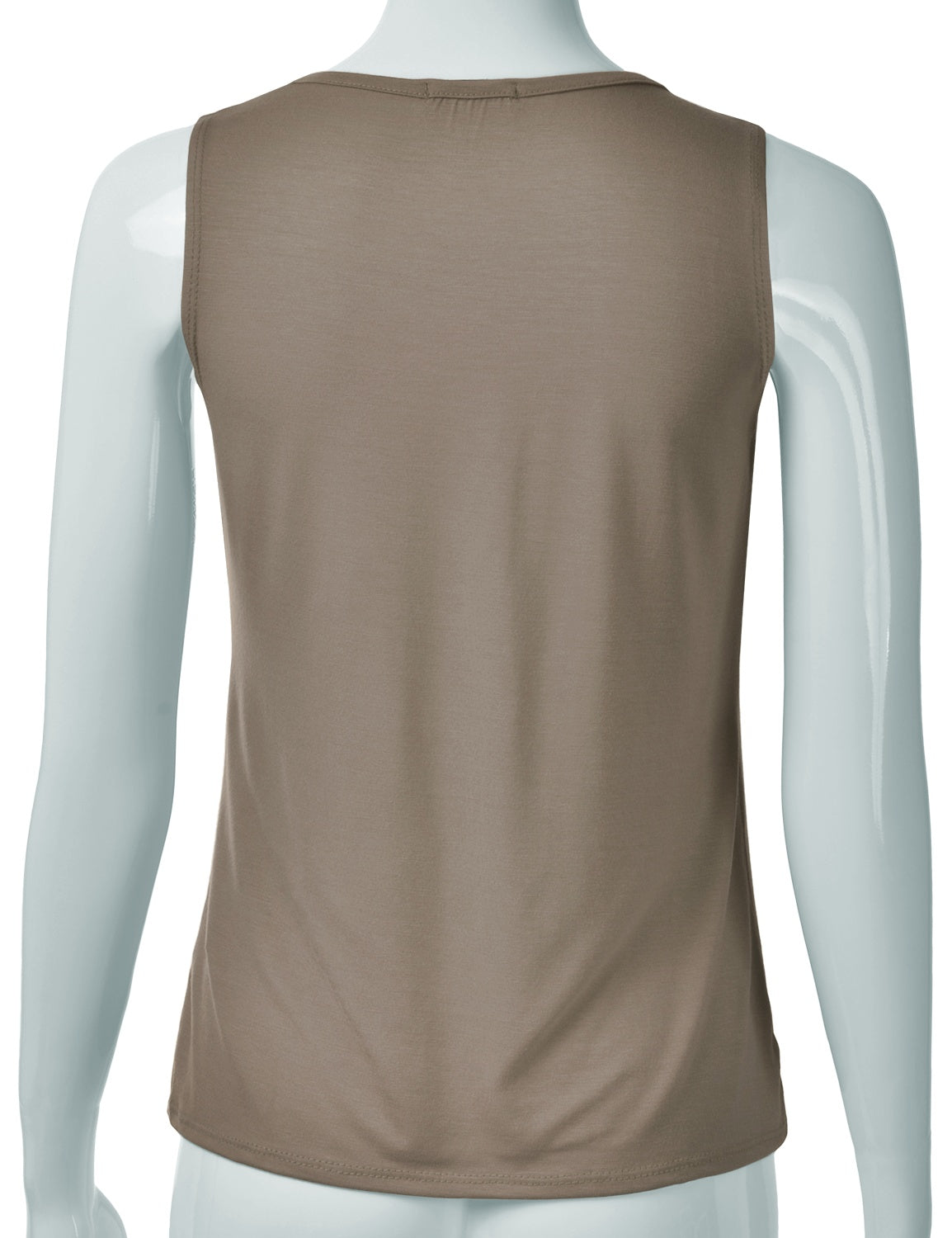 Women's Pleated Scoop Neck Sleeveless Stretch Basic Soft Tank Top (S-3X)