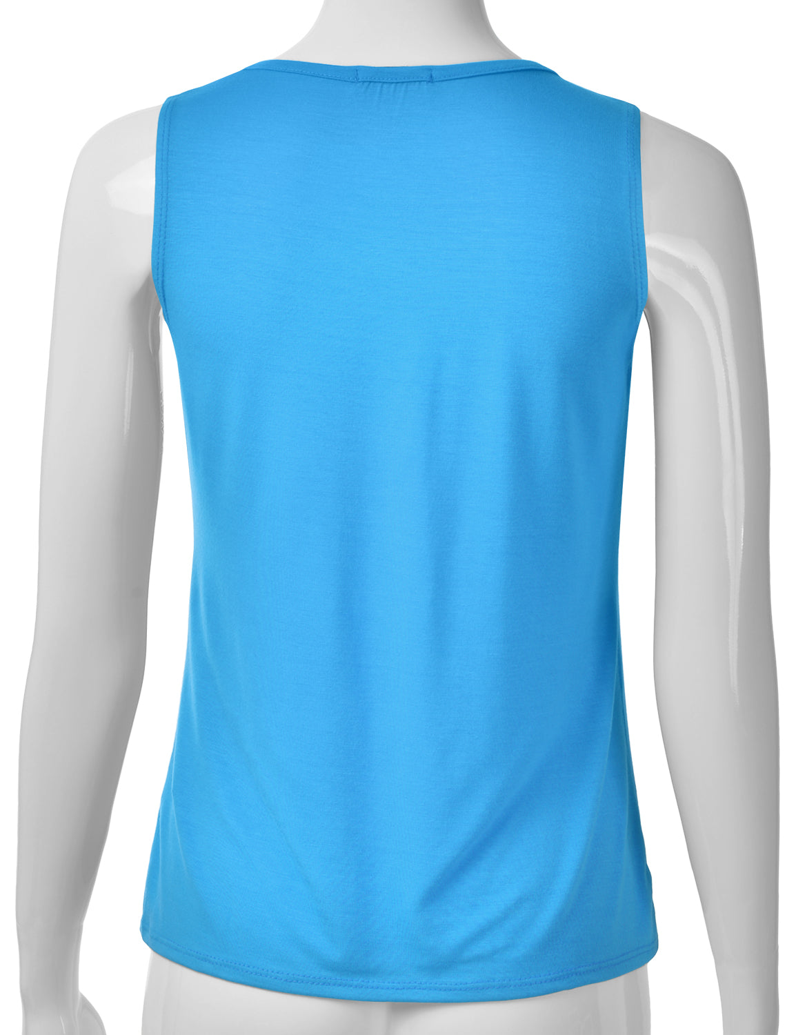 Women's Pleated Scoop Neck Sleeveless Stretch Basic Soft Tank Top (S-3X)