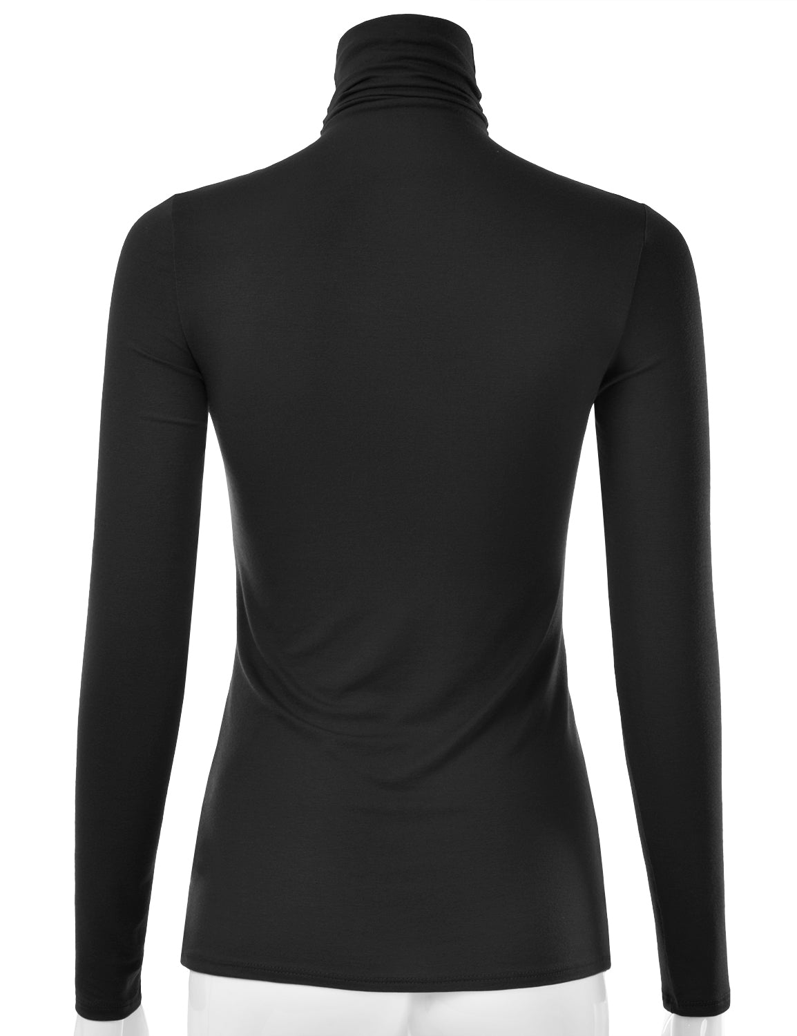 Women's Long Sleeve Turtleneck Light Weight Pullover Slim Fit T-Shirts Top Sweater (S-3XL)
