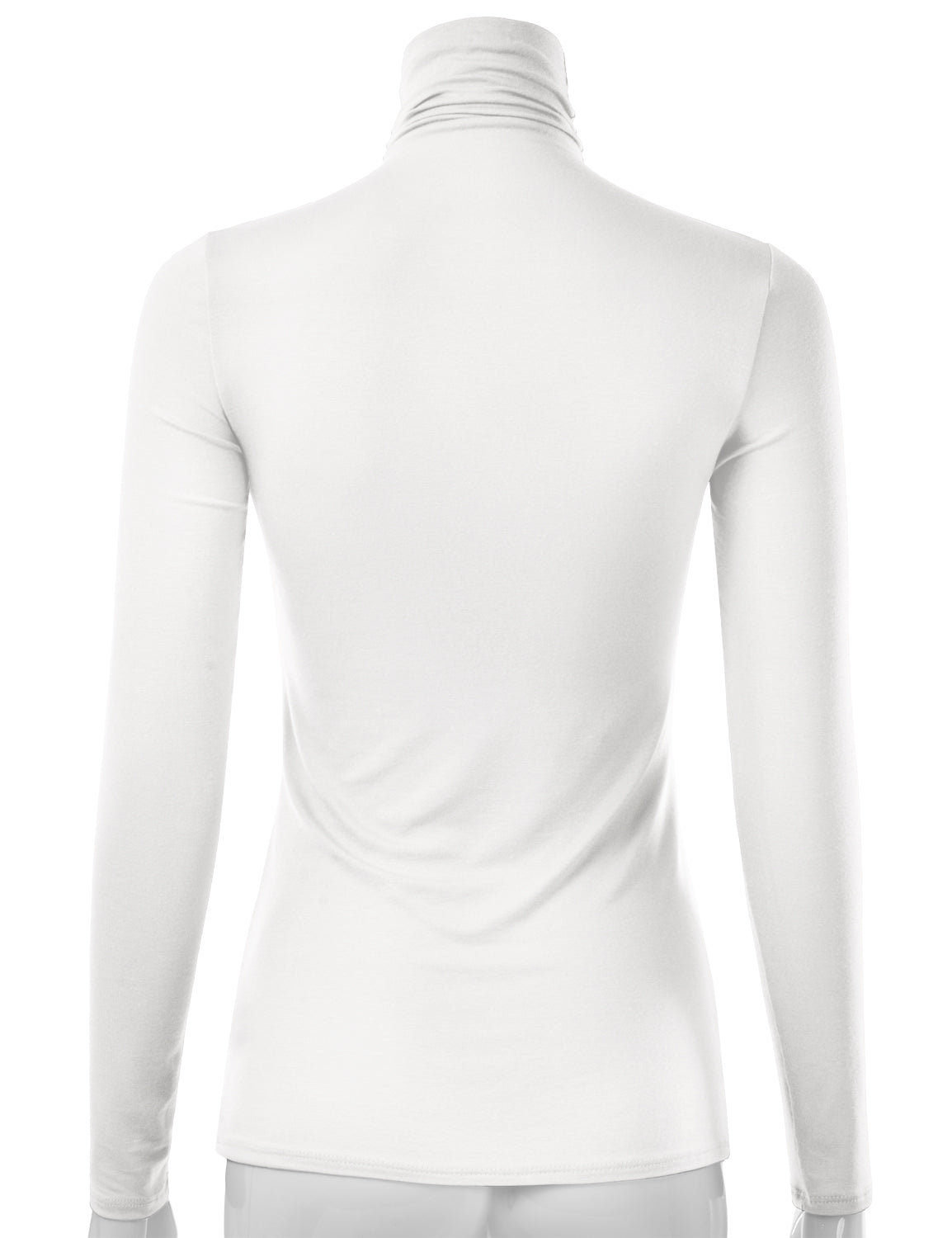 Women's Long Sleeve Turtleneck Light Weight Pullover Slim Fit T-Shirts Top Sweater (S-3XL)