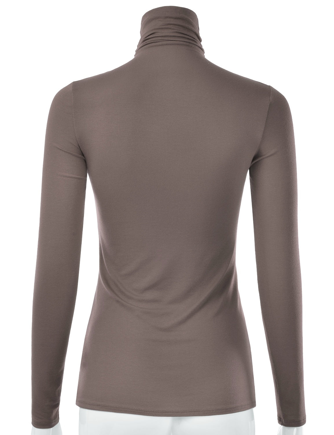 Women's Long Sleeve Turtleneck Light Weight Pullover Slim Fit T-Shirts Top Sweater (S-3XL)