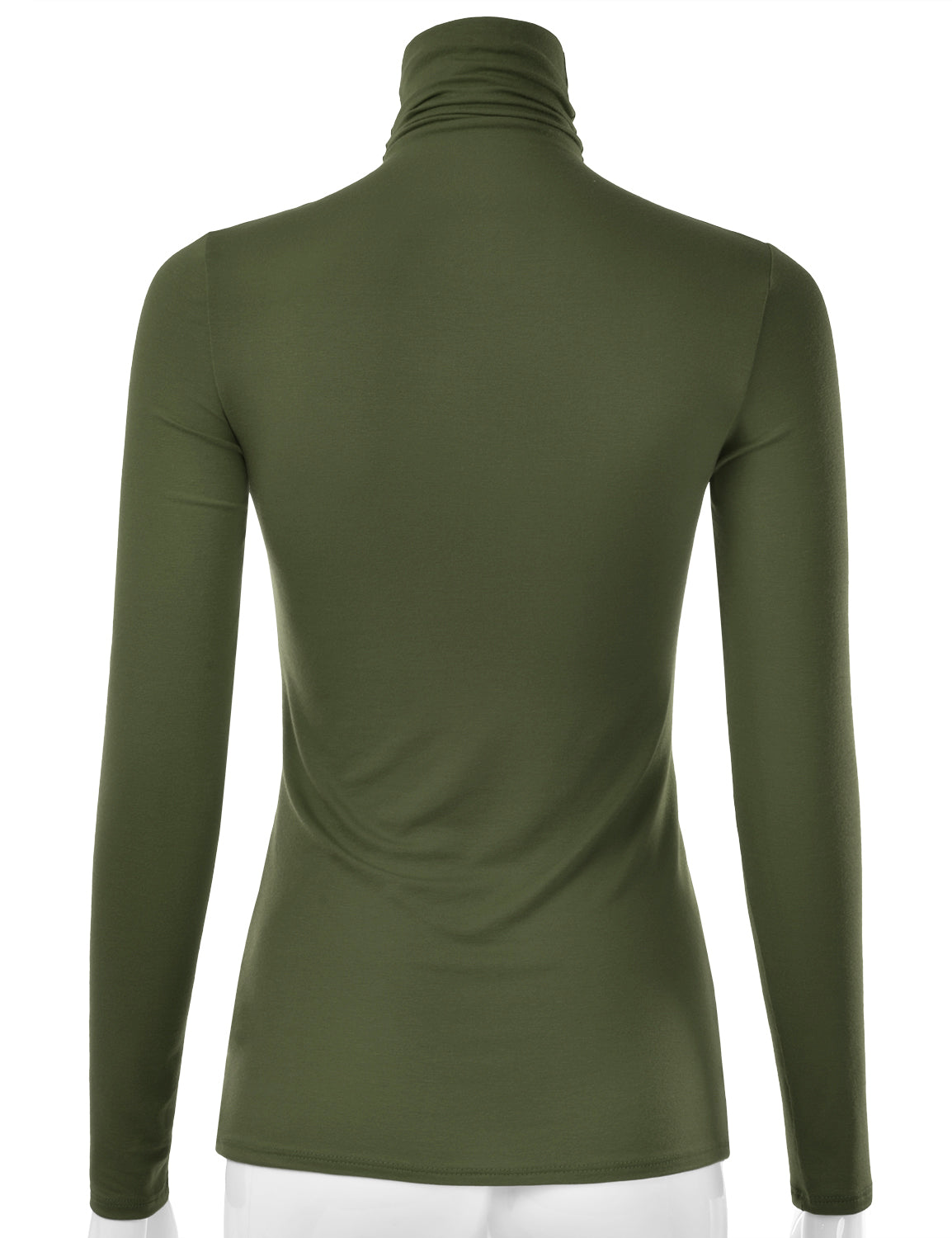 Women's Long Sleeve Turtleneck Light Weight Pullover Slim Fit T-Shirts Top Sweater (S-3XL)
