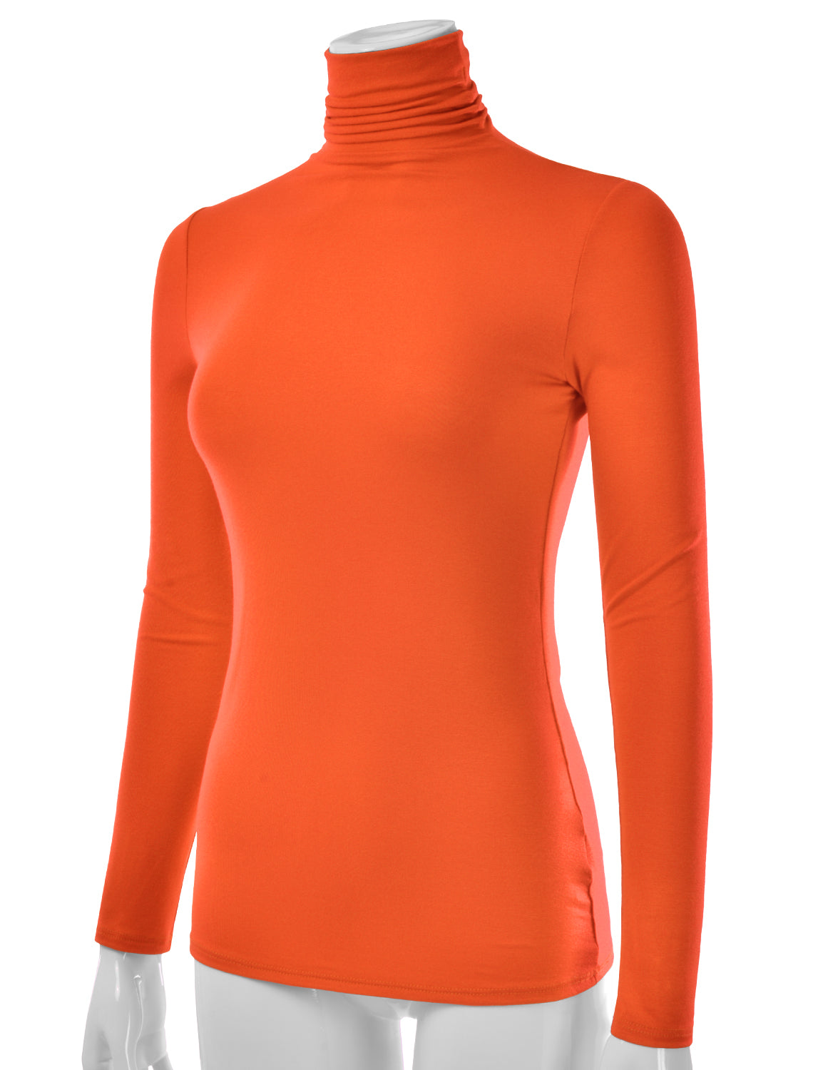 Women's Long Sleeve Turtleneck Light Weight Pullover Slim Fit T-Shirts Top Sweater (S-3XL)