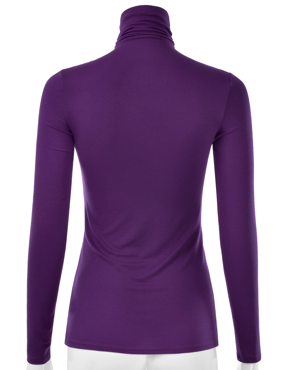 Women's Long Sleeve Turtleneck Light Weight Pullover Slim Fit T-Shirts Top Sweater (S-3XL)