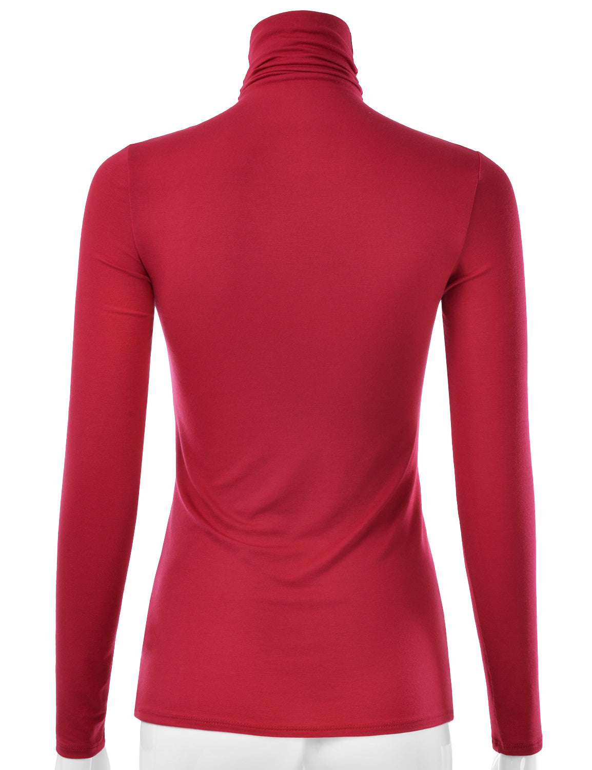 Women's Long Sleeve Turtleneck Light Weight Pullover Slim Fit T-Shirts Top Sweater (S-3XL)