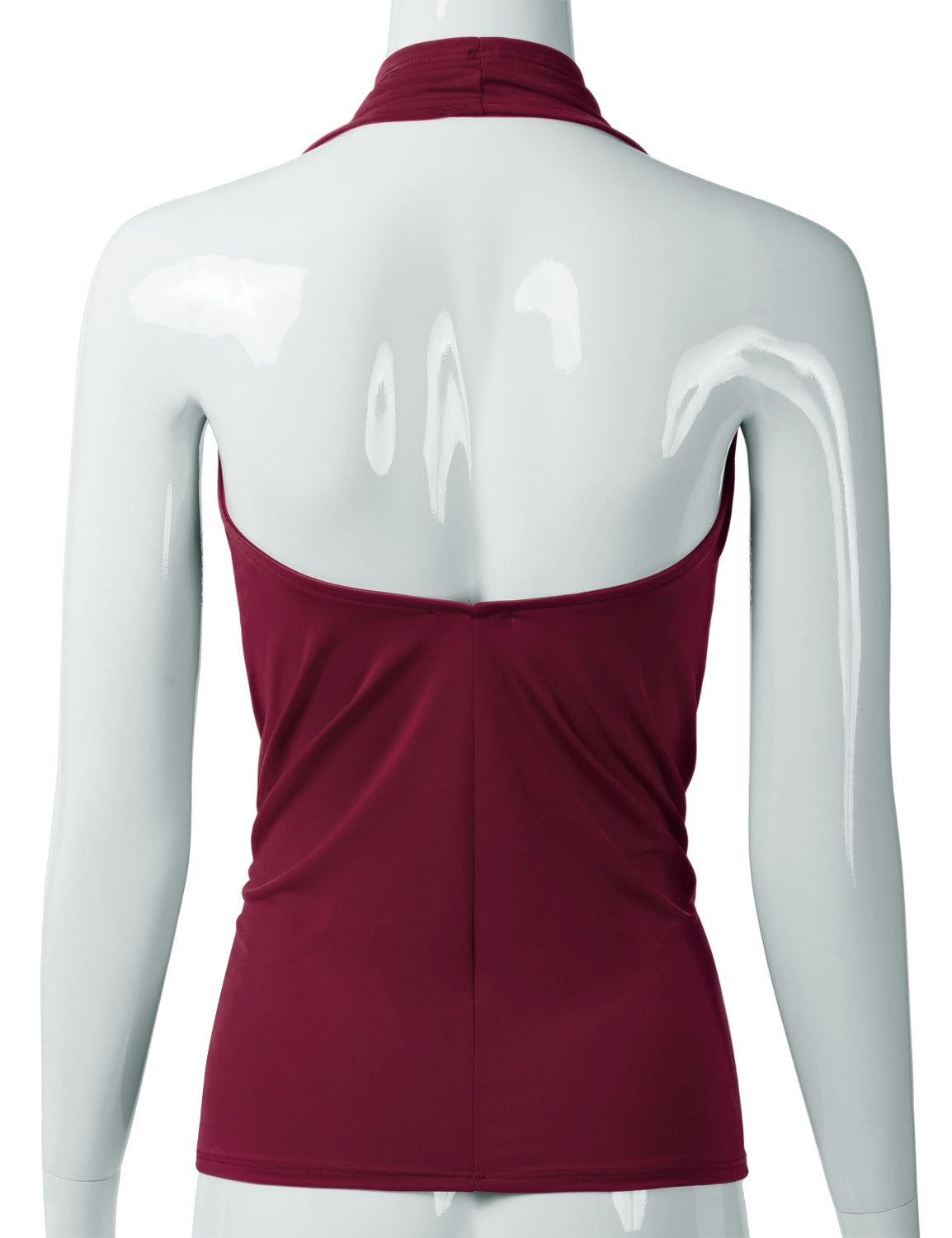 Women's Casual Halter Neck Draped Front Sexy Backless Tank Top (S-3XL)