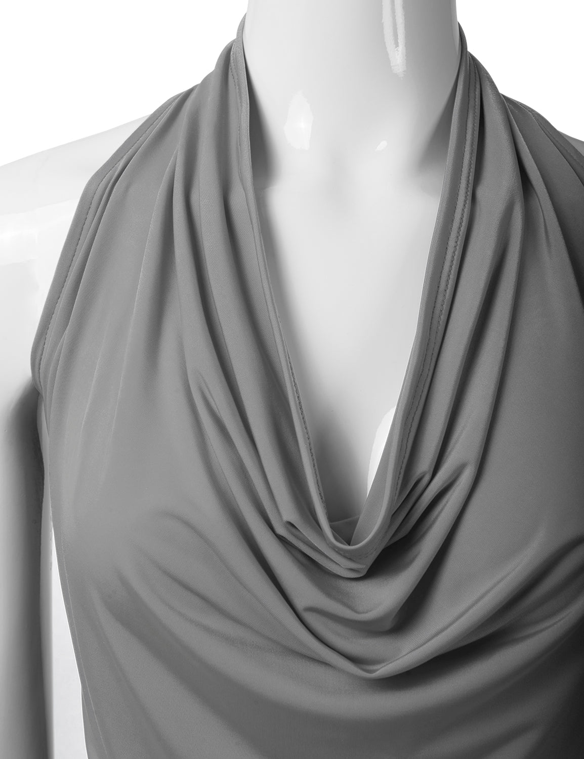 Women's Casual Halter Neck Draped Front Sexy Backless Tank Top (S-3XL)