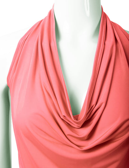 Women's Casual Halter Neck Draped Front Sexy Backless Tank Top (S-3XL)