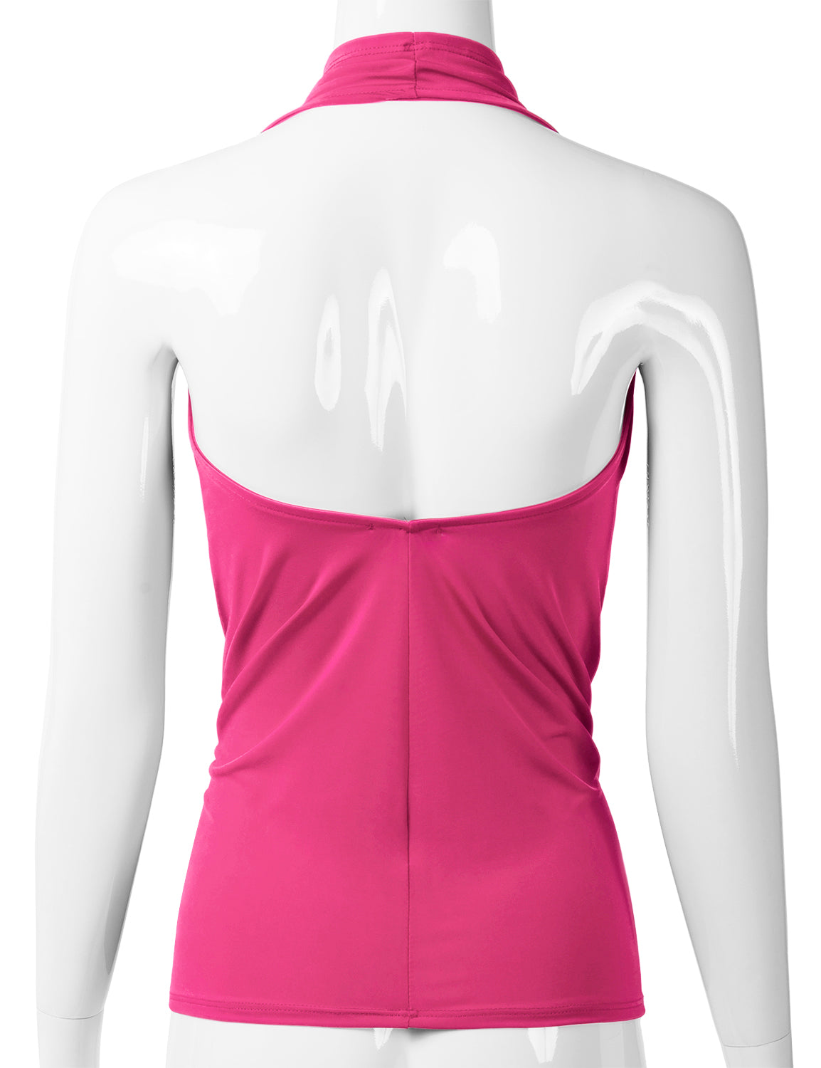 Women's Casual Halter Neck Draped Front Sexy Backless Tank Top (S-3XL)