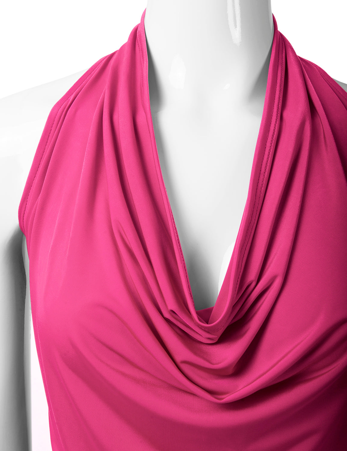 Women's Casual Halter Neck Draped Front Sexy Backless Tank Top (S-3XL)