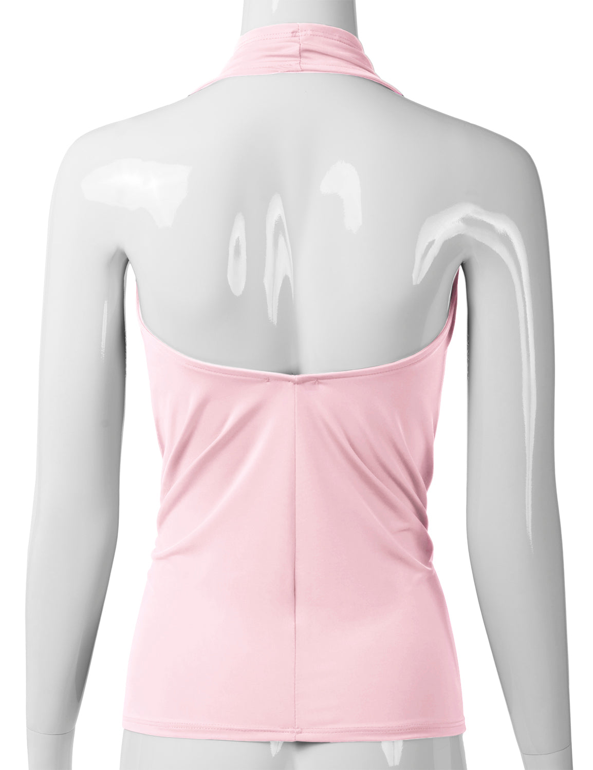 Women's Casual Halter Neck Draped Front Sexy Backless Tank Top (S-3XL)