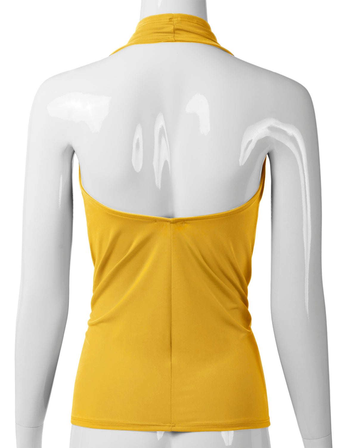 Women's Casual Halter Neck Draped Front Sexy Backless Tank Top (S-3XL)