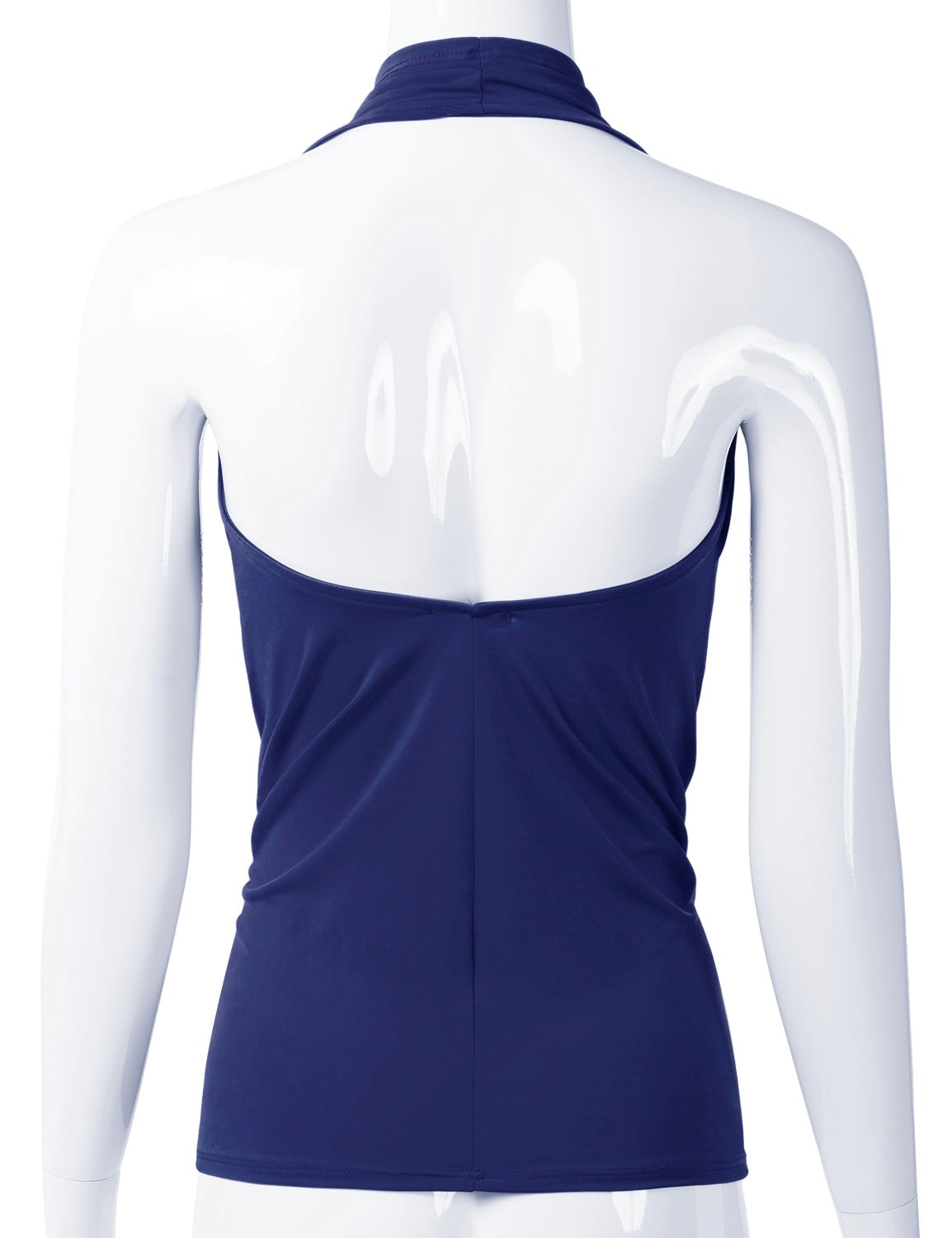 Women's Casual Halter Neck Draped Front Sexy Backless Tank Top (S-3XL)