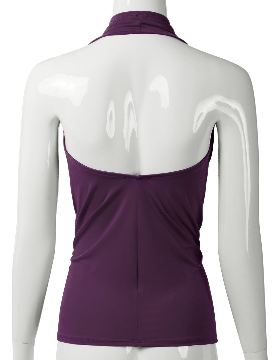 Women's Casual Halter Neck Draped Front Sexy Backless Tank Top (S-3XL)
