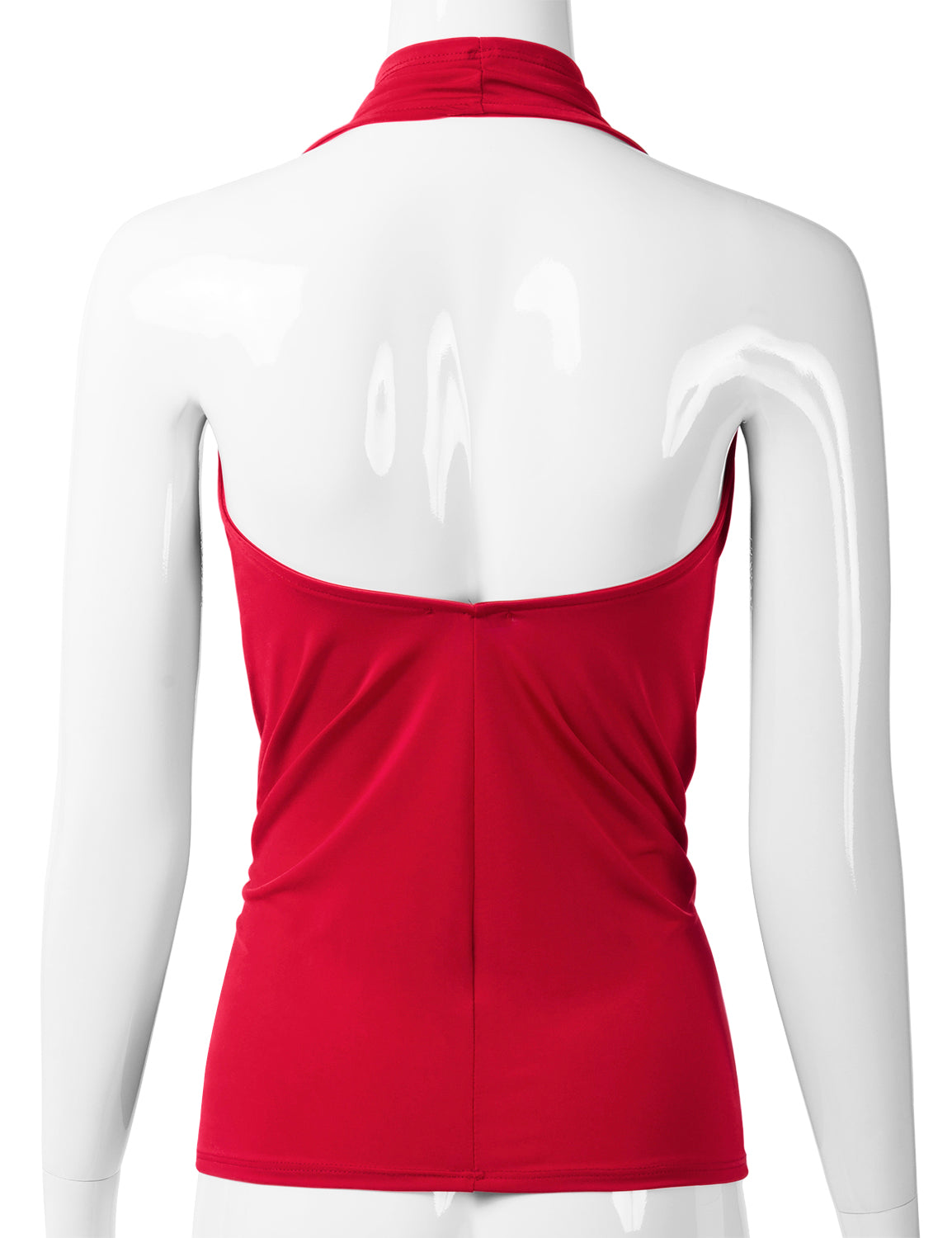 Women's Casual Halter Neck Draped Front Sexy Backless Tank Top (S-3XL)