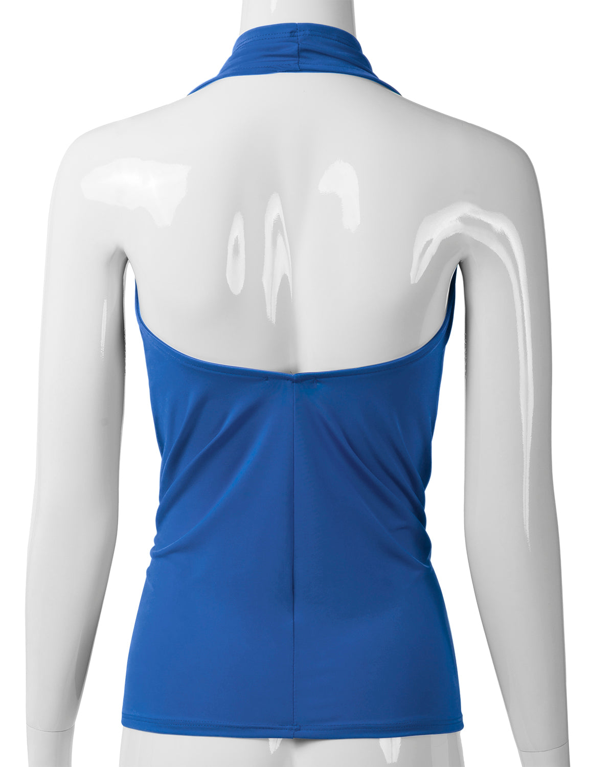 Women's Casual Halter Neck Draped Front Sexy Backless Tank Top (S-3XL)
