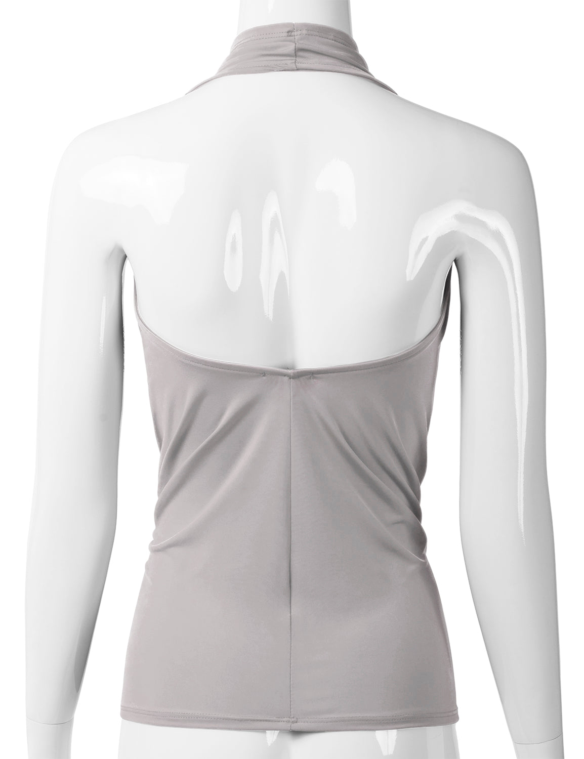 Women's Casual Halter Neck Draped Front Sexy Backless Tank Top (S-3XL)