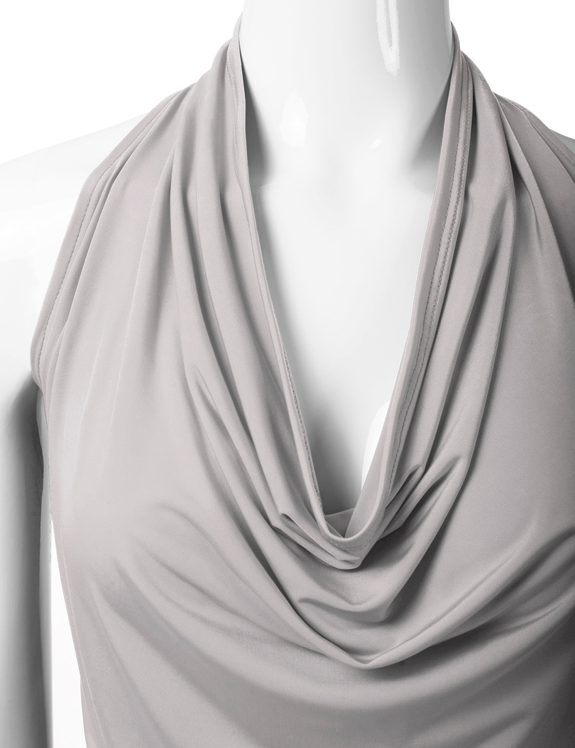 Women's Casual Halter Neck Draped Front Sexy Backless Tank Top (S-3XL)