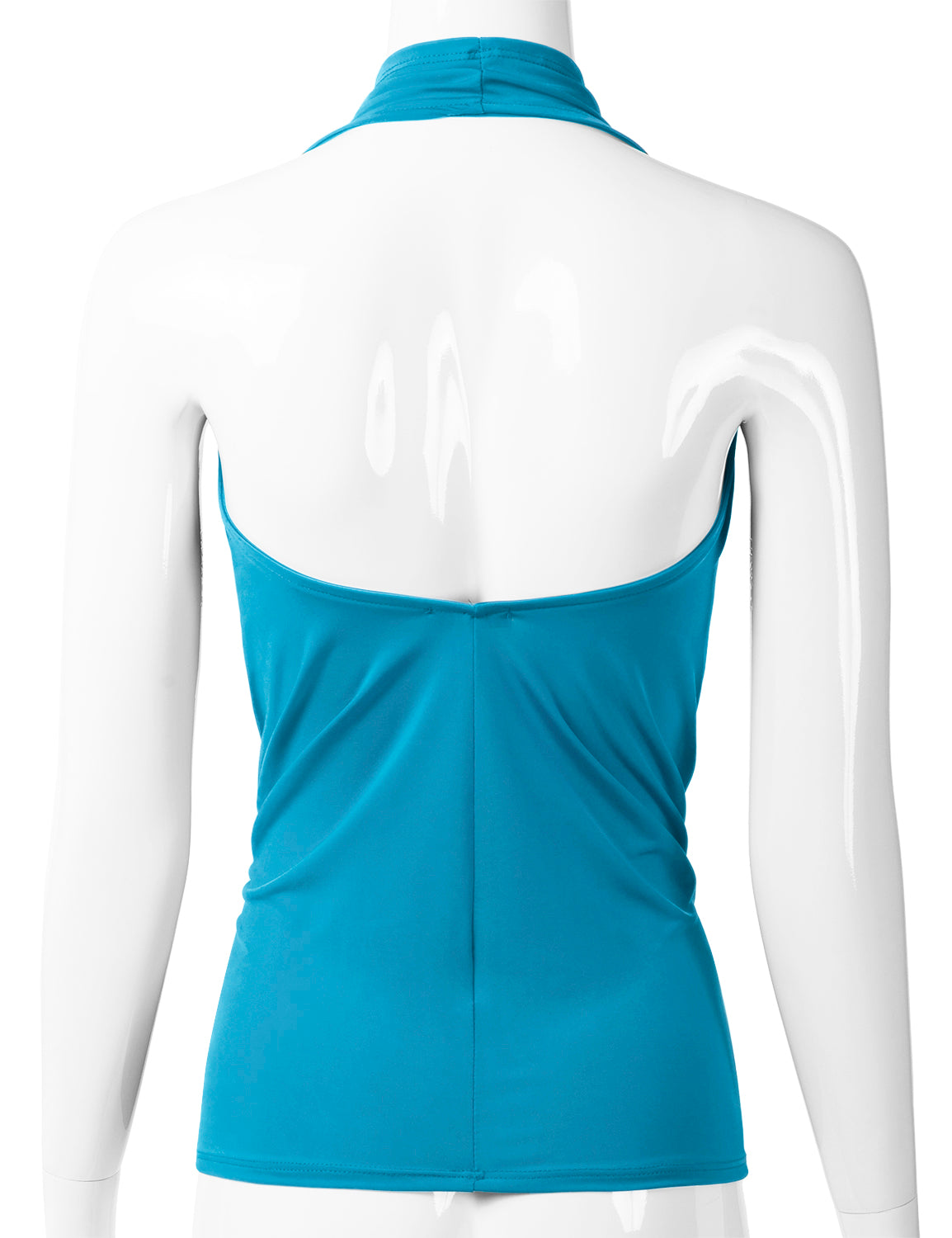 Women's Casual Halter Neck Draped Front Sexy Backless Tank Top (S-3XL)