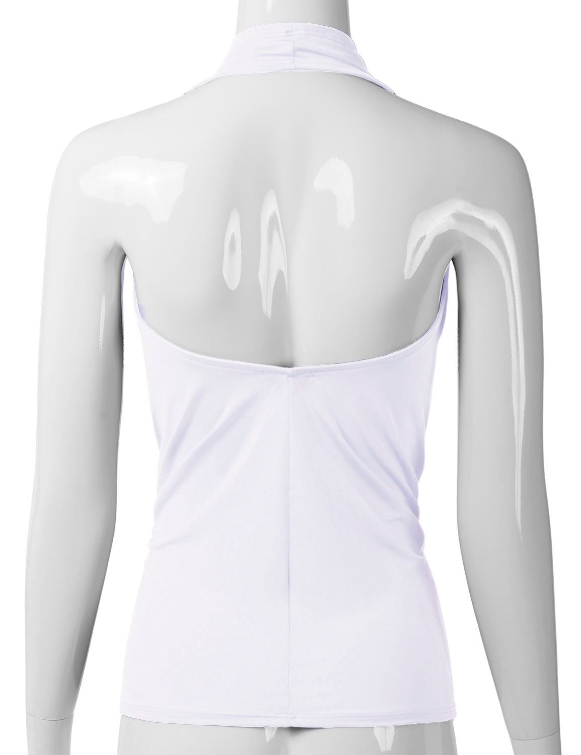 Women's Casual Halter Neck Draped Front Sexy Backless Tank Top (S-3XL)